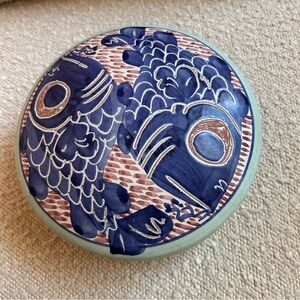 Lost Mountain Pottery 1985 Red Clay Covered Bowl